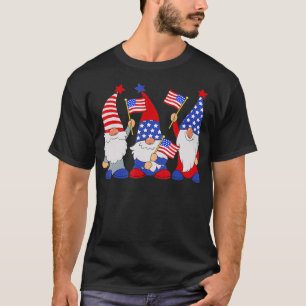 4 juli 2021 patriottische gnomen Funny American T-shirt