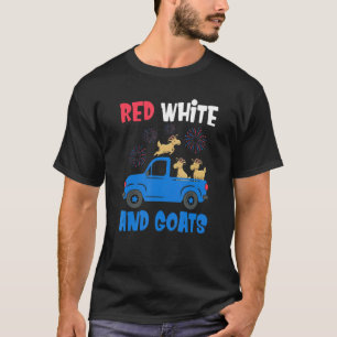 4 juli 2022 Rood Wit En Geiten Boer Boerenbedrijf T-shirt