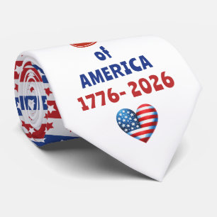 4 juli 250 jaar Amerika SEMIQUINCENTENNIAL Stropdas