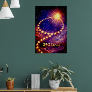 4 juli 50 sterren 250 jaar Amerikaanse onafhankeli Poster
