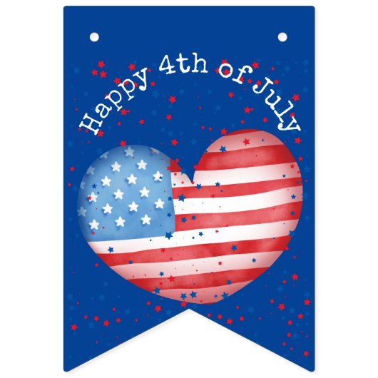 4 juli Aangepaste bunting banner swallowtail (Eerste vlag)