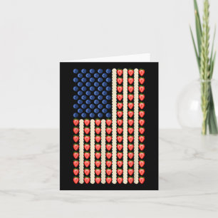 4 juli Aardbei Jello USA Flag Cake Mannen Wom Kaart