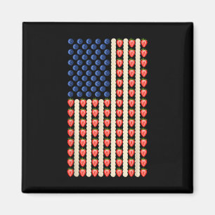 4 juli Aardbei Jello USA Flag Cake Mannen Wom Magneet