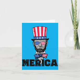 4 juli Abe Lincoln Amerika Bzr Grappige Kinderen Kaart