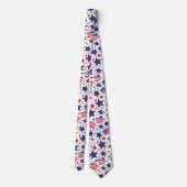 4 juli Abstract patriottisch patroon Stropdas (Achterkant)