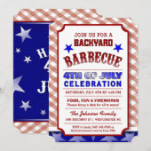 4 juli Achtertuin BBQ Celebration Festive Kaart (Voorkant / Achterkant)