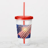 4 juli Acryl Tumbler Drinkbeker (Voorkant)