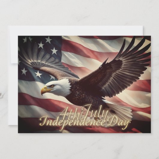 4 juli adelaar met Amerikaanse vlag (Voorkant)