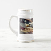 4 juli Adelaar met Amerikaanse vlag Bierpul (Links)