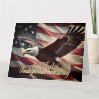 4 juli adelaar met Amerikaanse vlag