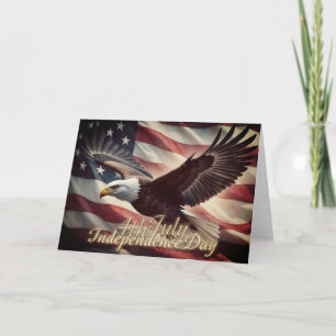 4 juli Adelaar met Amerikaanse vlag Kaart