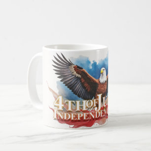 4 juli-adelaar – Patriottisch kunstontwerp Koffiemok
