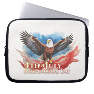 4 juli adelaar – Patriottisch kunstontwerp Laptop Sleeve