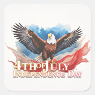 4 juli adelaar – patriottisch kunstontwerp vierkante sticker