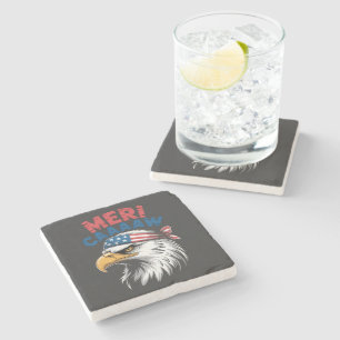 4 juli Adelaar Vrijheid Patriottisch Stenen Onderzetter