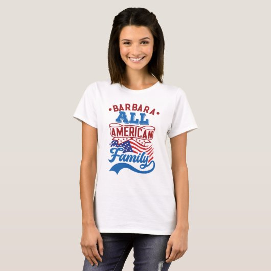 4 juli Alle amerikaanse familie patriottische matc T-shirt (Voorkant volledig)