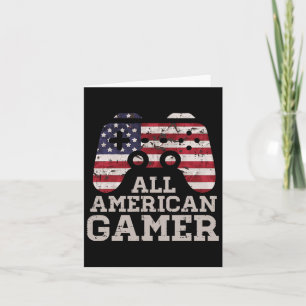 4 juli Alle Amerikaanse Gamer Patriot Mannen Boys Kaart