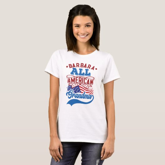 4 juli Alle amerikaanse grootmapatriottische famil T-shirt (Voorkant volledig)