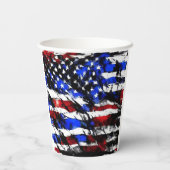 4 juli "American Flag" Papieren beker (Achterkant)