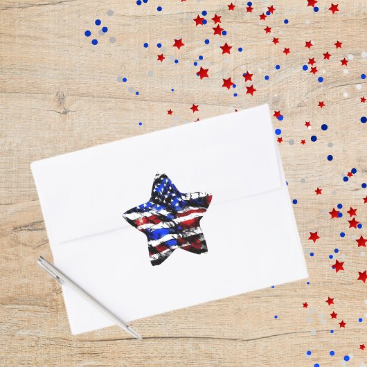 4 juli "American Flag" Sticker
