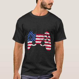 4 juli American Flag Video Game Boys Kinder T-shir T-shirt