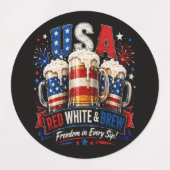 4 juli amerika 250ste labels (Design 2)