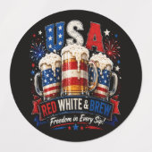 4 juli amerika 250ste labels (Design 1)
