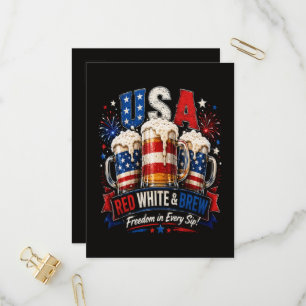 4 juli amerika 250ste uitnodiging briefkaart