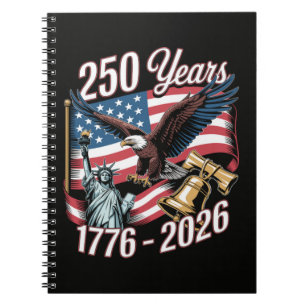 4 juli Amerika Amerikaanse patriottische adelaar Notitieboek