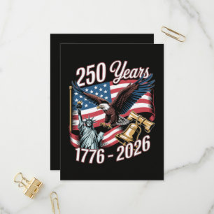 4 juli Amerika Amerikaanse patriottische adelaar Uitnodiging Briefkaart