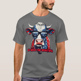 4 juli Amerika Koe USA Vlag Patroon Moorica t T-shirt