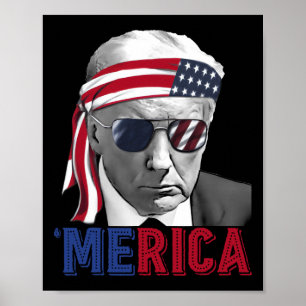 4 juli Amerika Trump Amerikaanse vlag VS Poster