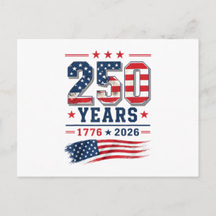 4 juli Amerika VS Vlag Patriottisch 250e Verjaarda Feestdagenkaart