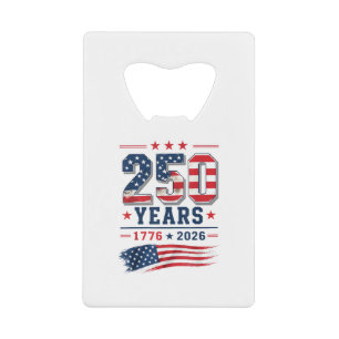 4 juli Amerika VS Vlag Patriottisch 250e Verjaarda Kredietkaart Flessenopener