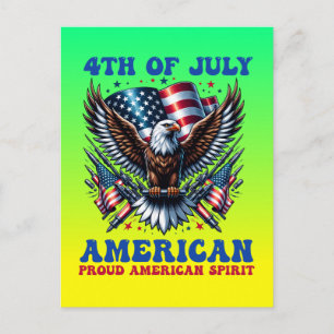4 juli Amerikaanse Adelaar Sublimatie-61001 Briefkaart