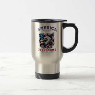 4 juli Amerikaanse Adelaar Sublimatie-61901 Reisbeker