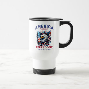 4 juli Amerikaanse Adelaar Sublimatie-61901 Reisbeker