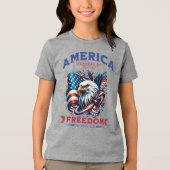 4 juli Amerikaanse Adelaar Sublimatie-61901 Tri-Blend Shirt (Voorkant)