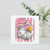 4 juli Amerikaanse Adelaar VS Vlag Patriottische V Kaart (Staand voorkant)