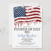 4 juli Amerikaanse BBQ Party Kaart (Voorkant)