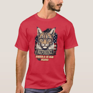 4 juli Amerikaanse Bobcat Independence sluipt in T-shirt