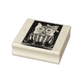 4 JULI AMERIKAANSE HOOT OWL RUBBER STEMP 	RUBBERSTEMPEL (Stempel)