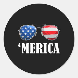 4 juli Amerikaanse Onafhankelijkheidsdag Amerika P Ronde Sticker
