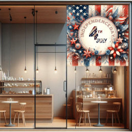 4 juli Amerikaanse Onafhankelijkheidsdag Sterren R Raamsticker