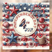 4 juli Amerikaanse Onafhankelijkheidsdag Sterren & Raamsticker (Vel 2)