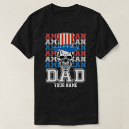 4 juli Amerikaanse papa Patriottisch gepersonalise T-shirt