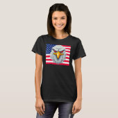 4 juli Amerikaanse Pride Amerikaanse adelaar symbo T-shirt (Voorkant volledig)
