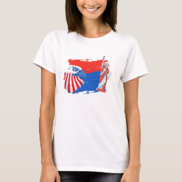 4 juli Amerikaanse Spirit Freedom Eagle T-shirt