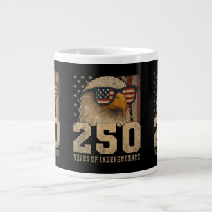 4 juli Amerikaanse vlag adelaar vintage 250 jaar 1 Extra Grote Beker