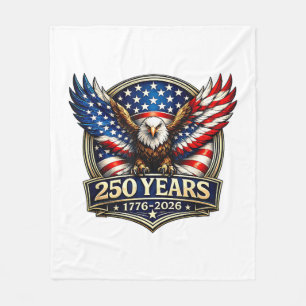 4 juli Amerikaanse vlag adelaar vintage 250 jaar 1 Fleece Deken